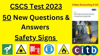 CSCS Test 2023  50 New QampA  Safety Signs  CSCS Card UK  CiTB Test UK 2023 CSCS Test Preparation [upl. by Loomis]