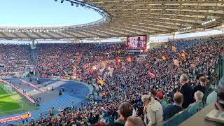 101124 Roma Bologna dal minuto 0 comincia la contestazione della Curva Sud alla squadra [upl. by Colburn]