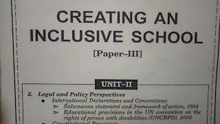 SALAMANCA statement amp Framework Action 1994  CREATING an INCLUSIVE SCHOOL BED 2 year [upl. by Watkins]