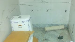 one piece toilet seat fitting Bathroom final fitting [upl. by Jocko]