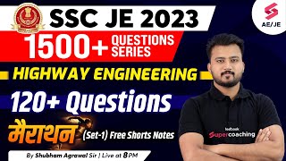 SSC JE Civil Engineering 2023  Highway Engineering  Civil Engineering Capsule  By Shubham Sir [upl. by Madda]