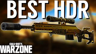 The BEST SNIPER IN WARZONE HDR CLASS SETUP Modern Warfare Warzone [upl. by Aleunam]