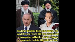 Iran Israel Breaking News LIVE Update The Israel Defense Forces IDF has issued a call for evacuatio [upl. by Moersch]