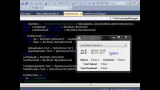 VBNET network bandwidth monitor [upl. by Suolkcin203]