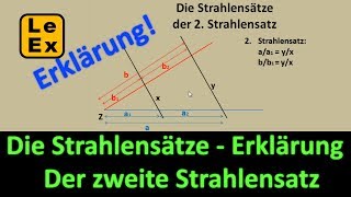 Strahlensätze  Der zweite Strahlensatz  Erklärung [upl. by Aidile]