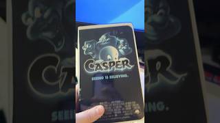 Casper 1995 VHS Tape on CRT TV vintage casper crt ghost retro vhs oldschool halloween [upl. by Htrahddis]