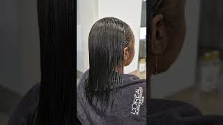 Japanese hair straightening regrowth application yukohair [upl. by Nomolas]