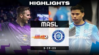 Harrisburg Heat  Utica City FC  31923  MASL Highlights 23 [upl. by Nandor]