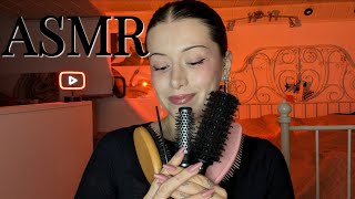 ASMR ✨ brushing my tangled hair using different hair brushes [upl. by Sower]