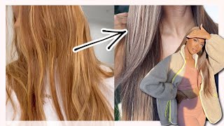 How To Transform Brassy Hair Into ASH BRONDE 🤍 Yolissa Hair [upl. by Sellma]