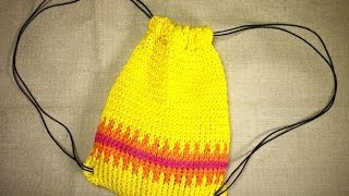 How to Loom Knit a Sack Bag DIY Tutorial [upl. by Utica342]