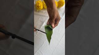 Mango leaves తోరణం  DIY ganeshchaturthidecoration ganeshadecor toranam mangoleaftoranshorts [upl. by Sherrie]