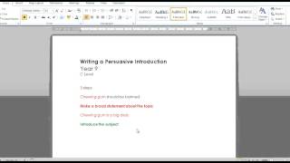 Writing a Persuasive Introduction C Level [upl. by Eniamerej]