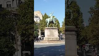 EQUESTRIAN STATUE In Paris France shots equestrian statue [upl. by Burck364]