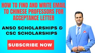 How to find Chineses University Professors  How to write email for Acceptance Letter [upl. by Nwhas]