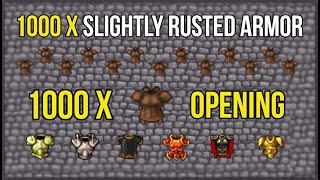 Opening 1000x Rusty Armor  Tibia Damora [upl. by Thecla510]