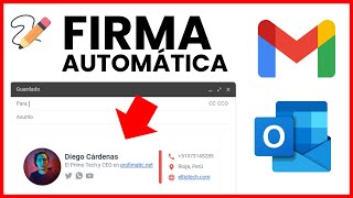 Crea una FIRMA profesional para Gmail y Outlook en 5 minutos [upl. by Welford307]