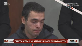 Giulia Cecchettin Turetta in aula quotPerchè ho ucciso Giuliaquot  Ore 14 del 28102024 [upl. by Suoivatco]