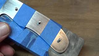 How to Pin and Glue Book Matched Knife Handle Scales [upl. by Yatnohs]