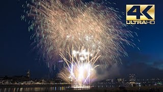 ⁽⁴ᴷ⁾ Nijmeegse Vierdaagse Vuurwerk 2018  Nijmegen  Dream Fireworks Waal in Vlammen [upl. by Ahseiyn]