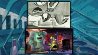 Monsters Inc  Storyboard Comparison [upl. by Enelhtac]