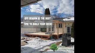 Build a winter deck this year with Greentree Outdoor Living Edmontons Premier Landscapers [upl. by Yllah]