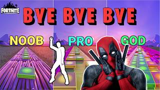 NSYNC  Bye Bye Bye  Noob vs Pro vs God Fortnite Music Blocks [upl. by Perce]