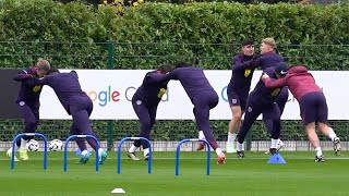 Jude Bellingham and Harry Kane in England training ahead of Republic of Ireland League match [upl. by Stover]