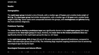 A Prospective Evaluation of Succinct Prednisone Tapering After Brain Tumor Irradiation in Dogs [upl. by Ruvolo]