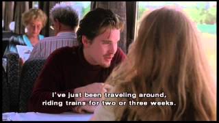 Before Sunrise clip2 quotSo Im the crude dumb vulgar Americanquot [upl. by Arodoeht]