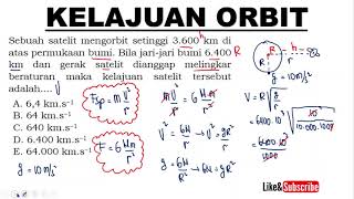 KECEPATAN ORBIT SATELIT HUKUM GRAVITASI NEWTON  FISIKA SMA KELAS 10 [upl. by Airamanna]