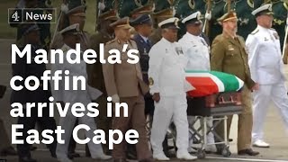 Nelson Mandelas coffin arrives in the East Cape [upl. by Araid]