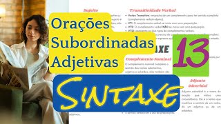 Orações Subordinadas Adjetivas aula 13 portuguesparaconcursos [upl. by Luci105]