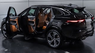 2024 Black Jaguar FPace SVR  Luxury SUV in Detail [upl. by Ahsilat]