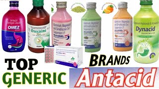 TOP GENERIC ANTACID BRANDS IN INDIA antacid medicine genericmedicine [upl. by Reivad]