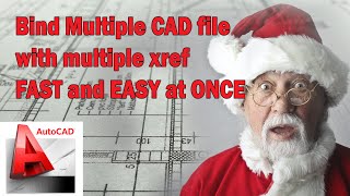 Bind Multiple Cad file with multiple xref FAST and EASY at once [upl. by Airrehs]