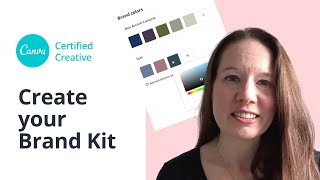 Setting up your BRAND KIT in Canva Pro [upl. by Naahsar872]