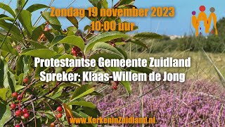 Livestream Eredienst Welkomkerk 19 november 2023 1000 [upl. by Arras]