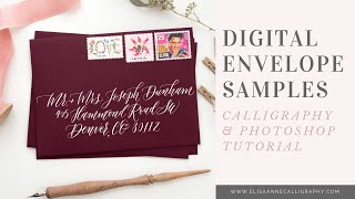 Create Digital Envelope Calligraphy Samples within Photoshop  INTERMEDIATE Video [upl. by Yonit626]