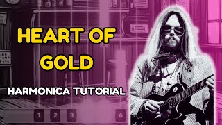 How to play Heart of Gold by Neil Young  Harmonica Tutorial [upl. by Melitta780]