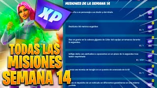 COMO COMPLETAR TODAS LAS MISIONES DE LA SEMANA 14 TEMPORADA 3 FORTNITE CAPITULO 3  DESAFIOS SEMANA [upl. by Yluj]