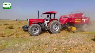 HATTAT tractor 398 performance with Baller machine in panjab Pakistan [upl. by Sokcin]