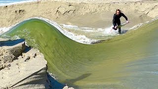 River connected to Ocean and formed waves to surf [upl. by Dustin]