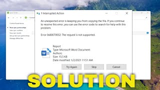 An Unexpected Error Is Keeping You From Copying the File Solution [upl. by Tiphanie]