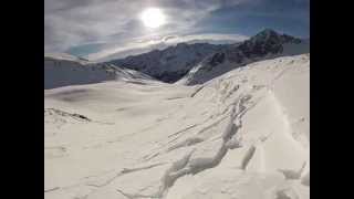 Schneebrettauslösung am Kreuzjochkogel vom 22122014 [upl. by Rigdon]