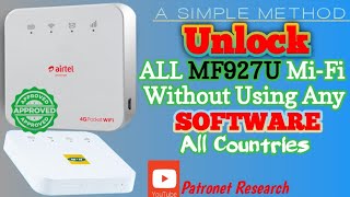 How to Unlock MF927U MiFi Device Without Using Any Software in One Minute [upl. by Fortin]