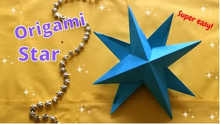 3D STELLE DI NATALE DI CARTA  lavoretti di natale origami natalizi origami facili [upl. by Lazar169]