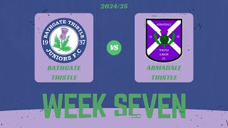 Division 2 Game Week 7  Bathgate Thistle v Armadale Thistle Highlights [upl. by Nanyt]