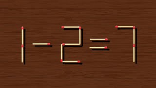 Move only 1 stick to make equation correct Matchstick puzzle ✔ [upl. by Veljkov]