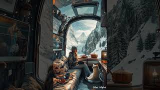 Ultimate Travel Trailer with Panoramic Windows Amidst Stunning SnowCapped Mountains rvlife camper [upl. by Sylvie11]